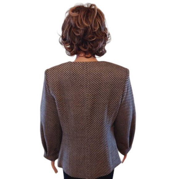 JOSEPH A. TWEED COLLARLESS FULLY LINED BLAZER SIZE 6 NWT - Picture 4 of 9